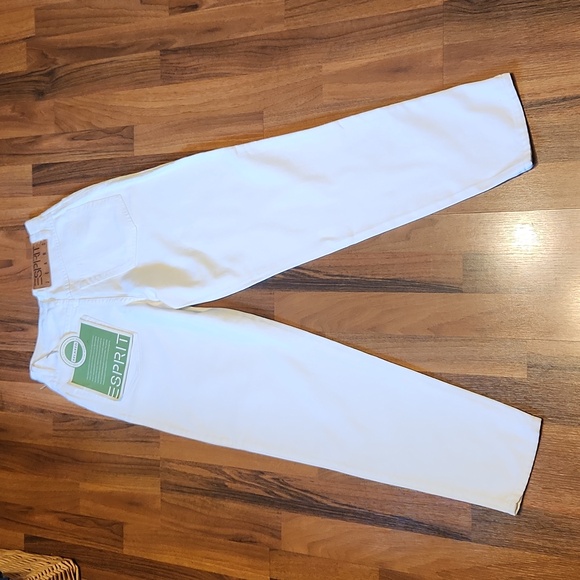 Esprit Vintage 80's White Denim Relaxed Jeans Tapered Leg Made in Hong Kong NWT - Picture 11 of 16